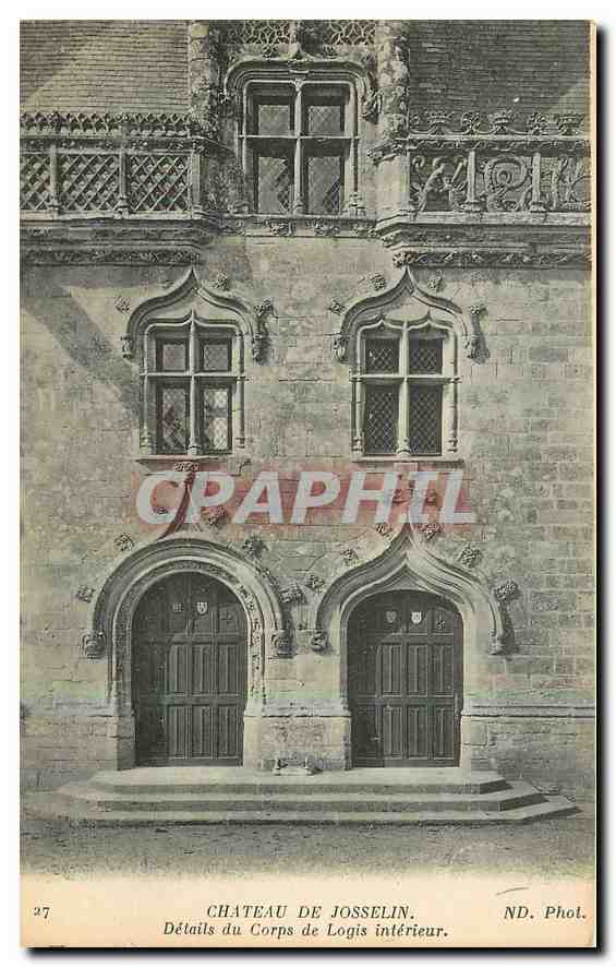 Château de Josselin — Détails du Corps de Logis intérieur — ND. Phot.