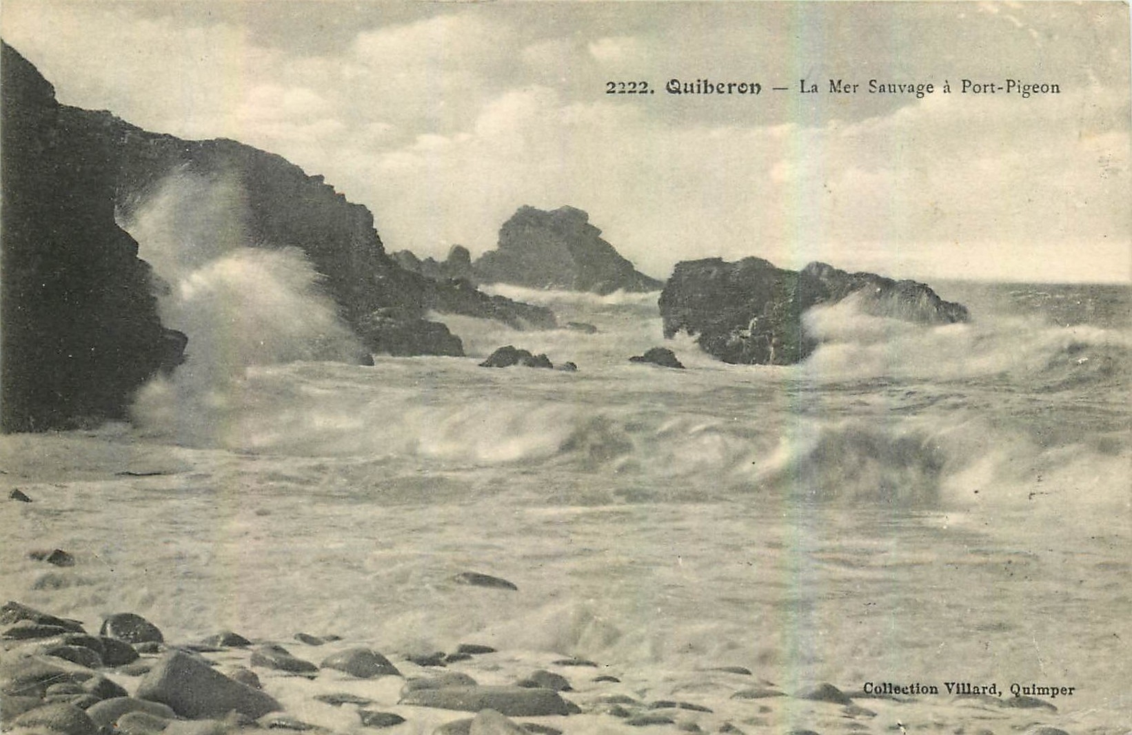 CPA Quiberon la mer Sauvage a Port Pigeon 