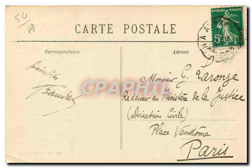CPA Quiberon la mer Sauvage a Port Pigeon  — Rückseite