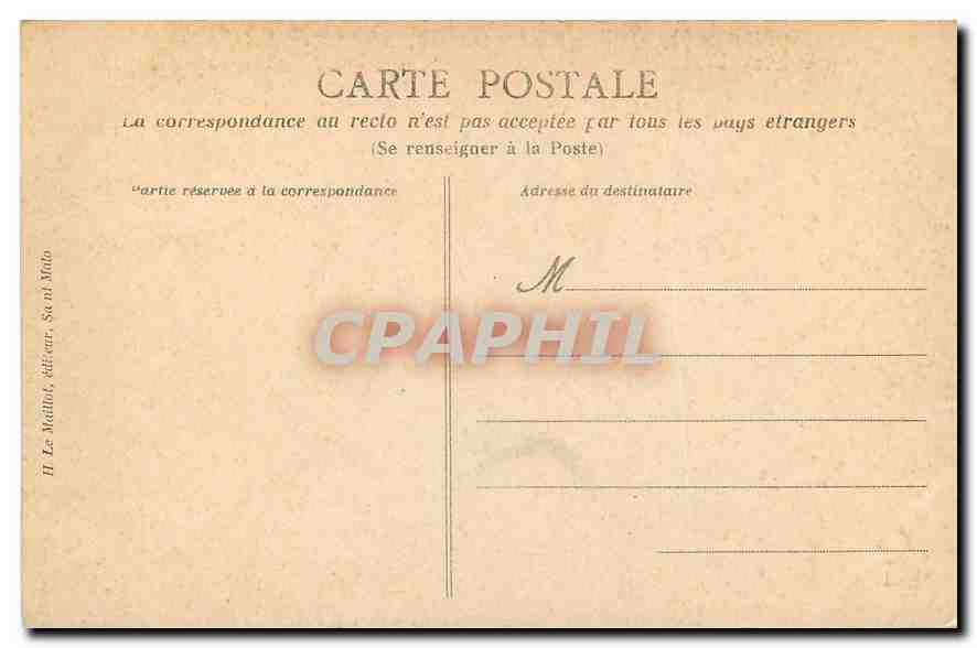 CPA Cote d'Emeraude Le Cap Frehel etude de rochers  — Rückseite