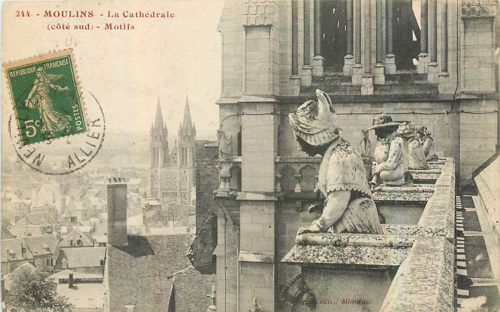 CPA Moulins La Cathedrale Motifs 
