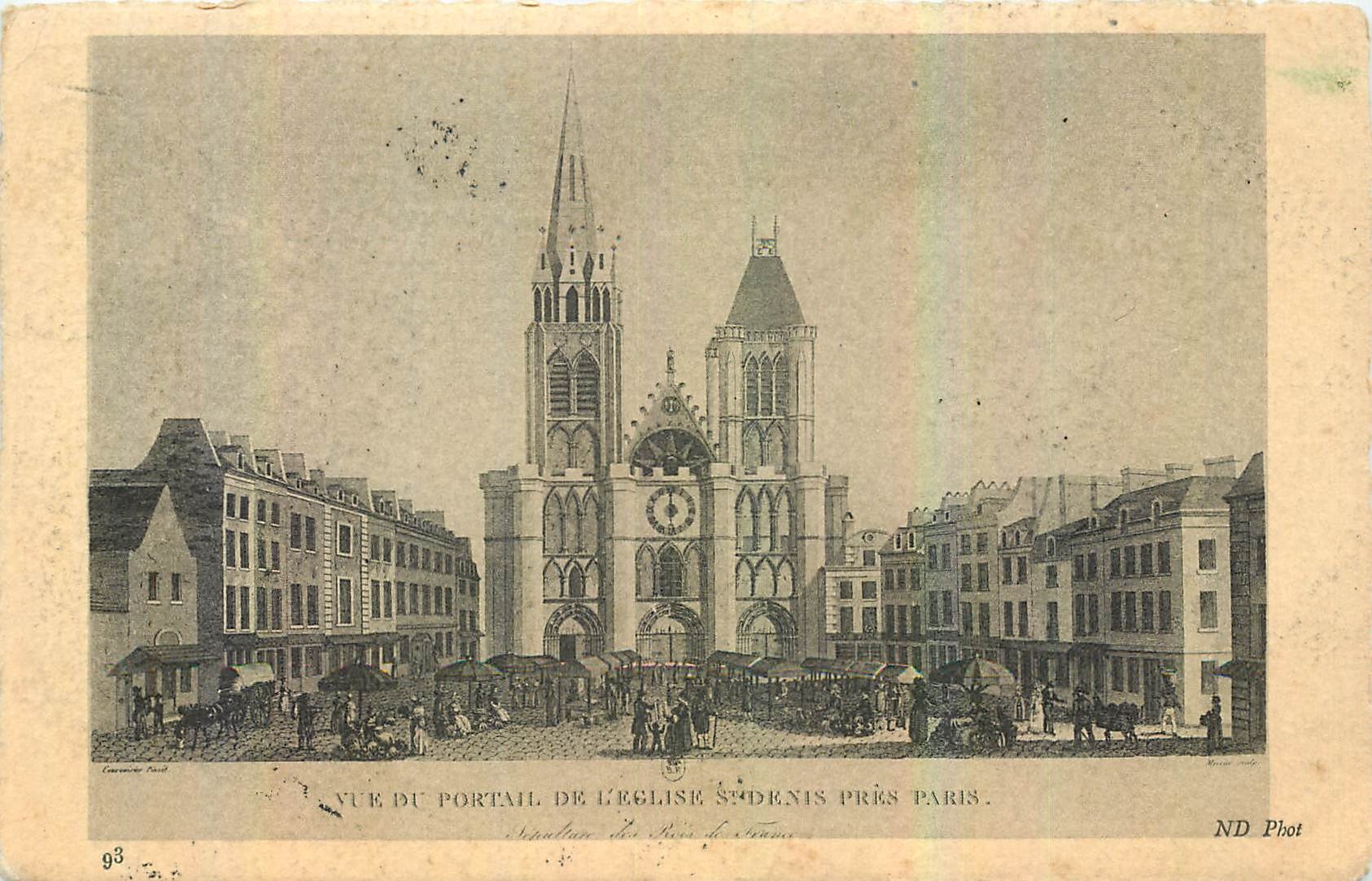 CPA Vue du portail de l'Eglise pres Paris 