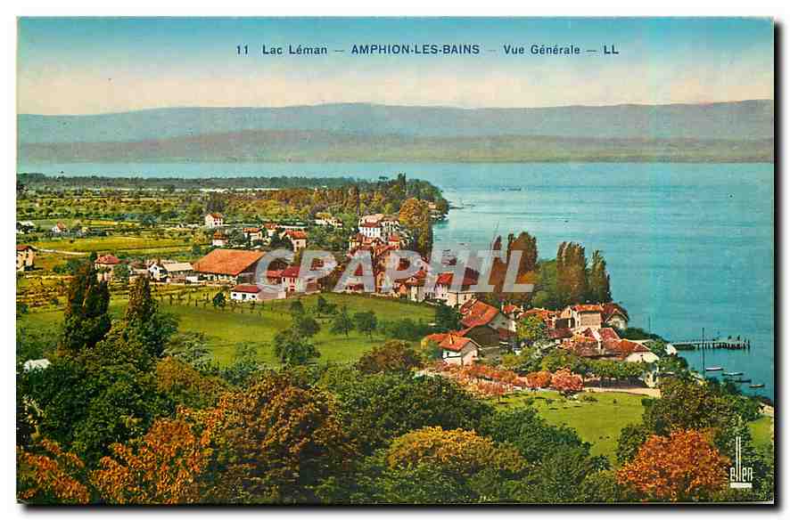 CPA Lac Leman Amphion les Bains Vue Generale 