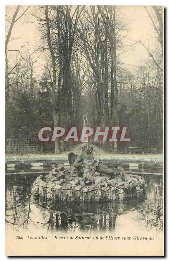 CPA Versailles Bassin de Saturne ou de l'Hiver par Girardon