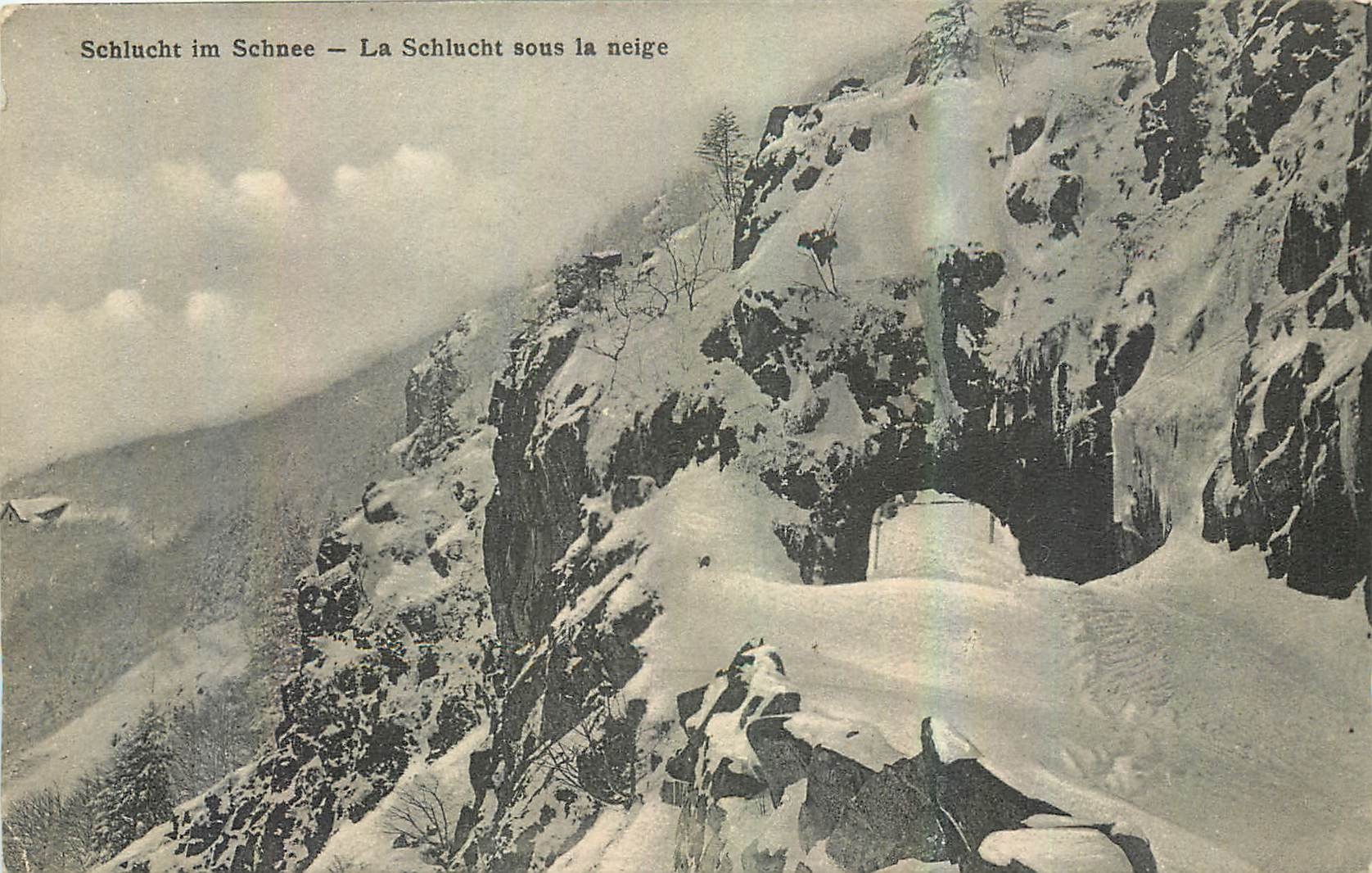 CPA Schlucht im Schnee La Schlucht sous la neige 