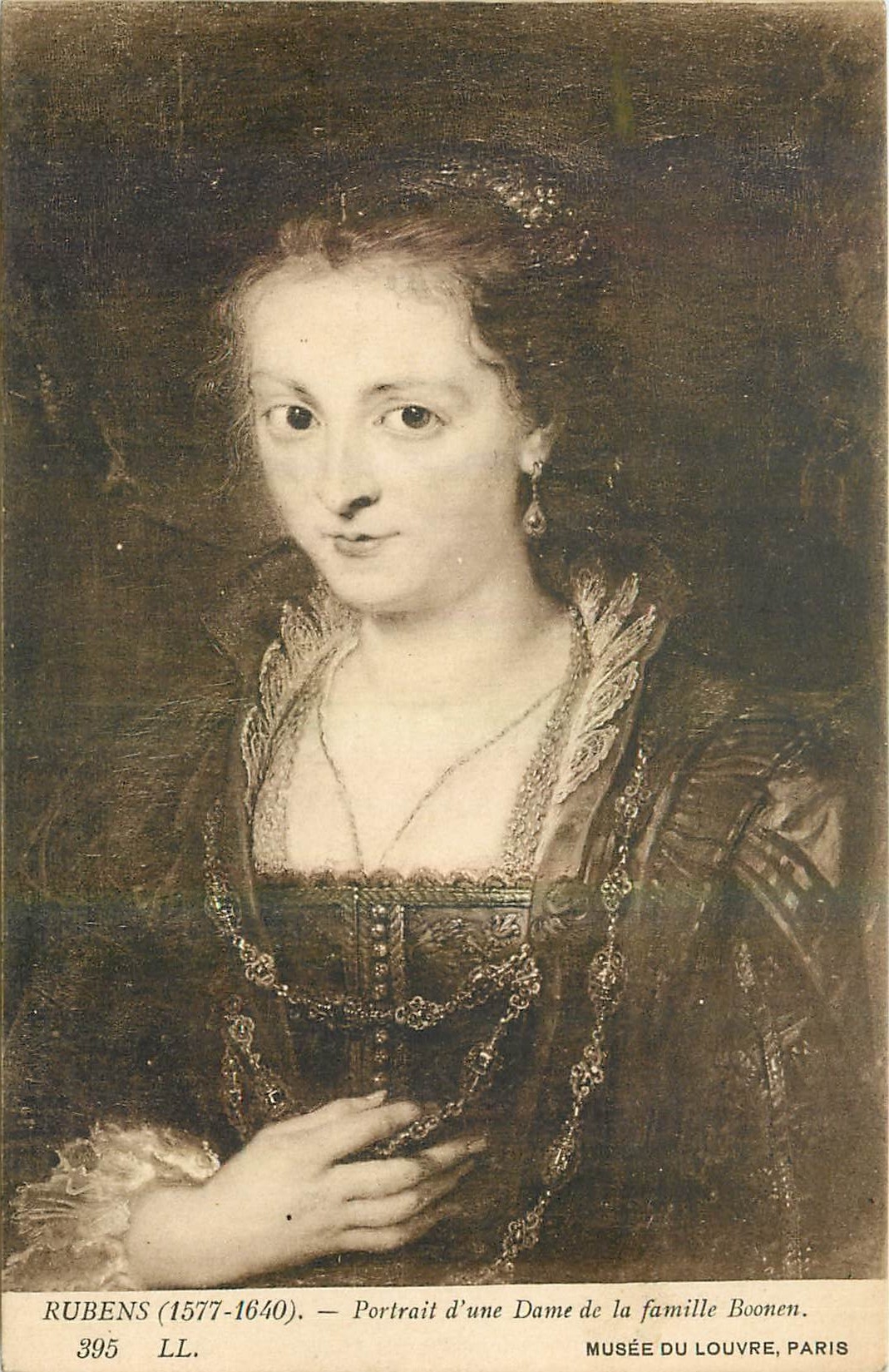 CPA Musee du Louvre Paris Rubens Portrait d'une Dame de la famille Boonen 