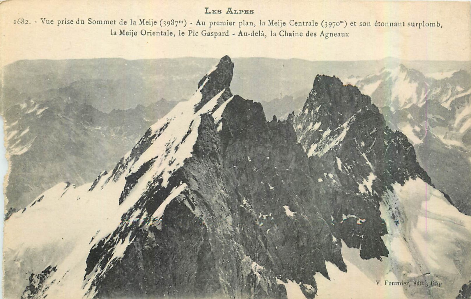 CPA Les Alpes Vue prise du Sommer de la Meije 