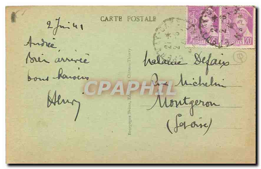 CPA Epernay Marne Chateau de Pekin Chine China — Back