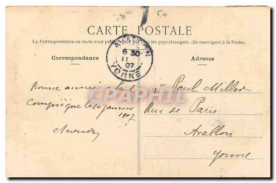 CPA Compiegne La Porte de l'Hotel de Ville  — Rückseite