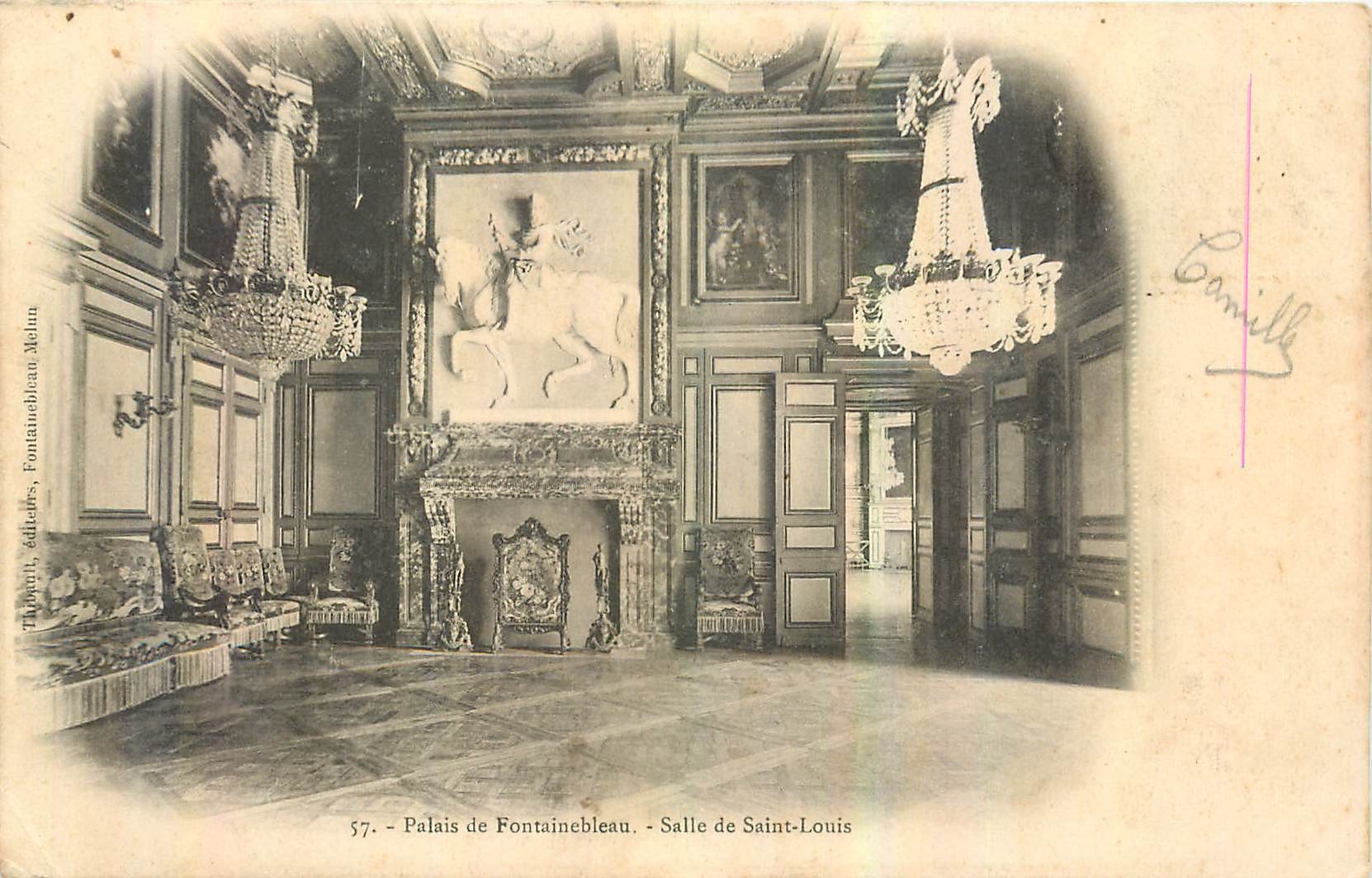 Palacio de Fontainebleau - Sala de San Luis — editor Thibault, editores Fontainebleau, n° 57