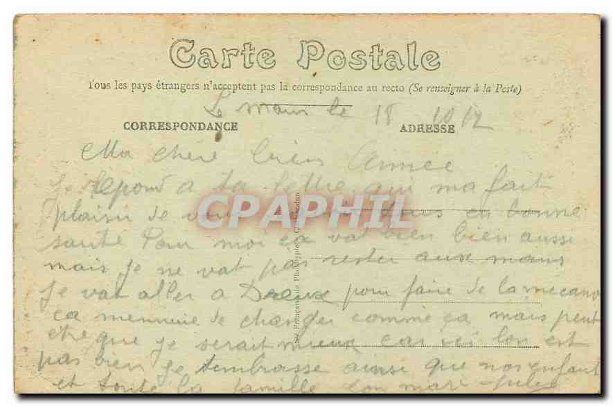 CPA Le Mans Pont de fer sur la Sarthe  — Rückseite