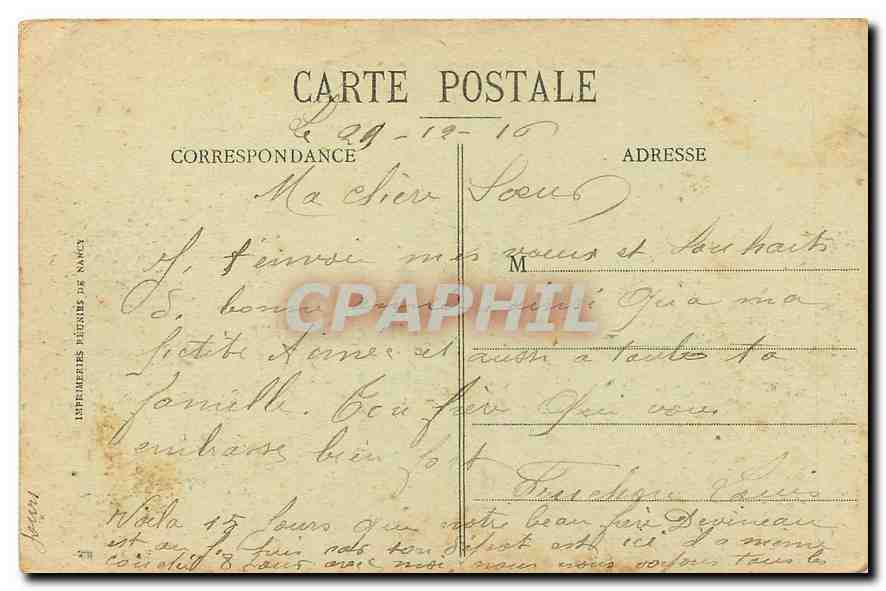 CPA Bulainville Meuse l'Eglise au milleau des ruines  — Rückseite