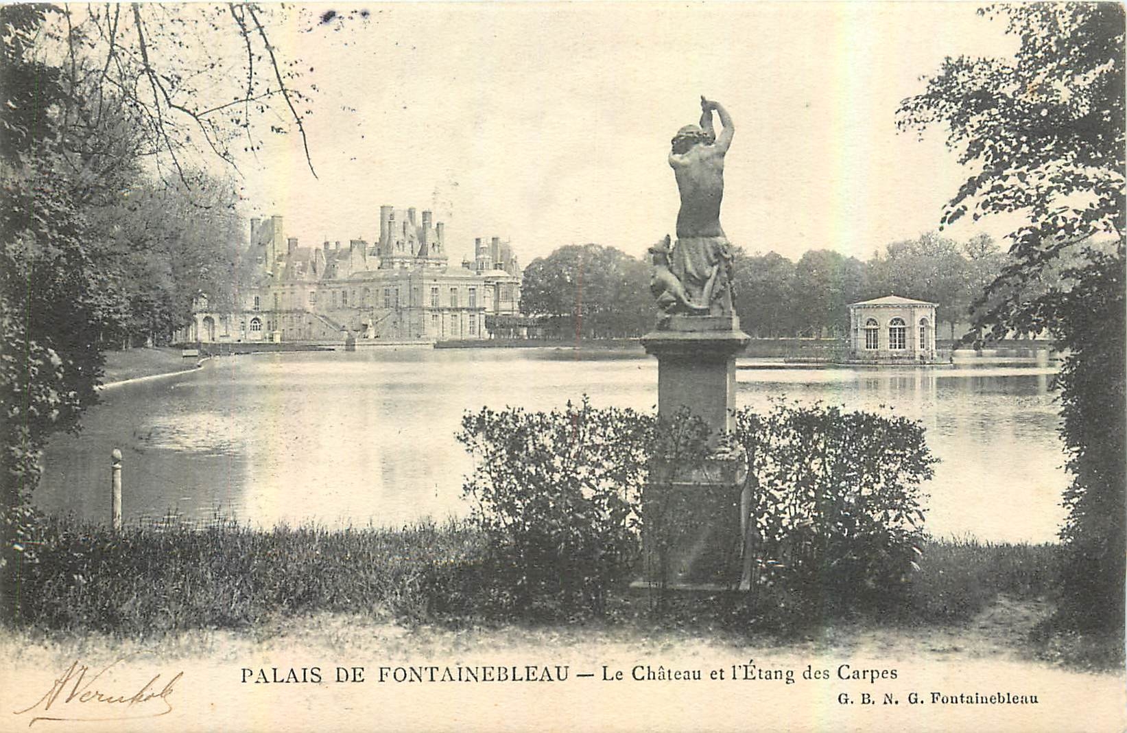 Palazzo di Fontainebleau — Il Castello e il Lago delle Carpe — G.B.N.G. Fontainebleau