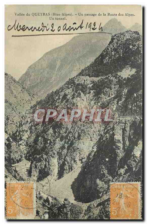 CPA Vallee du Quayras Htes Alpes Un Passage de la Route des Alpes Un tunnel 