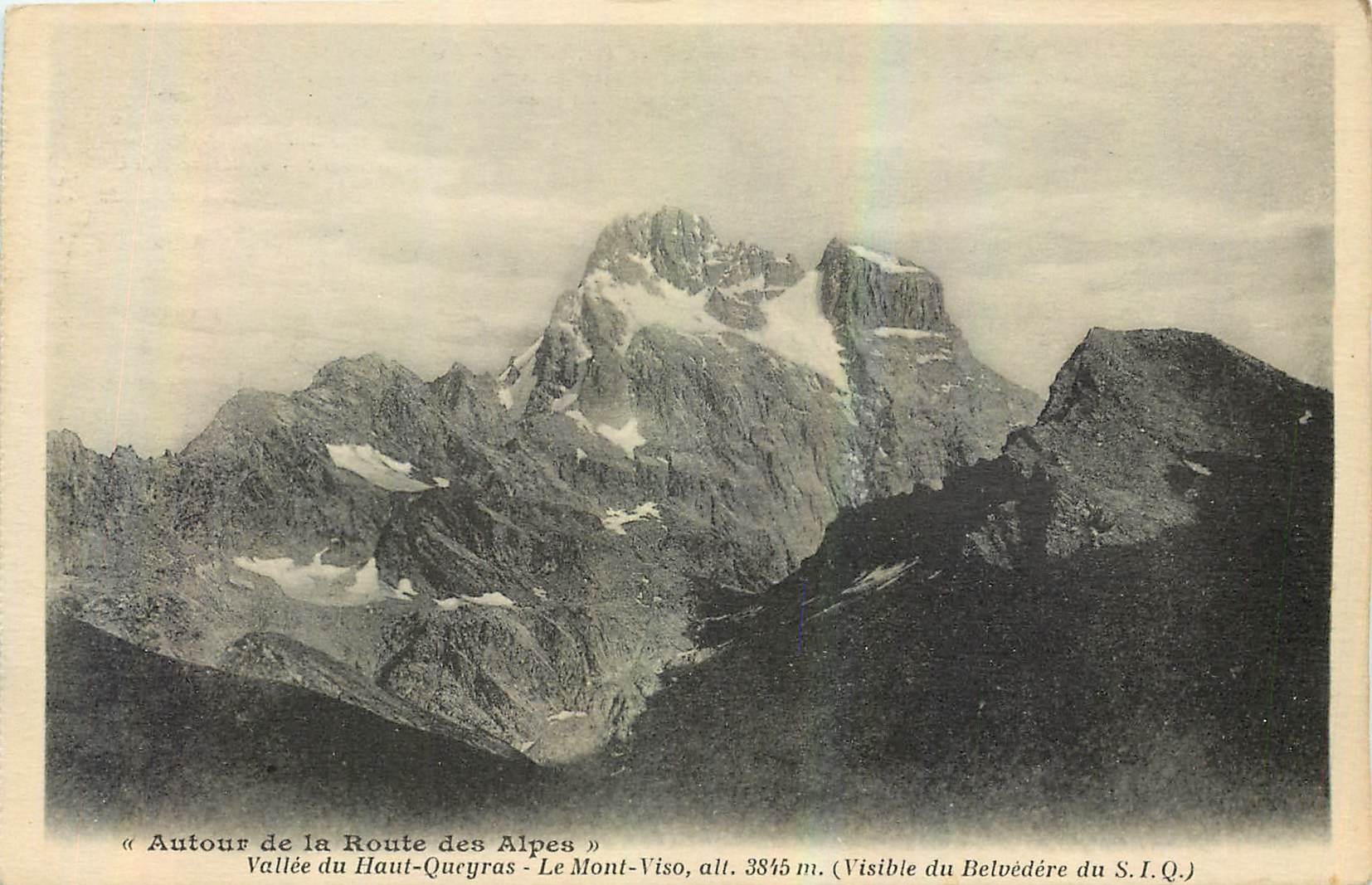 Vallée du Haut-Queyras - Le Mont-Viso, alt. 3845 m. — Visible du Belvédère du S.I.Q. — Éditeur Robert, n° 23