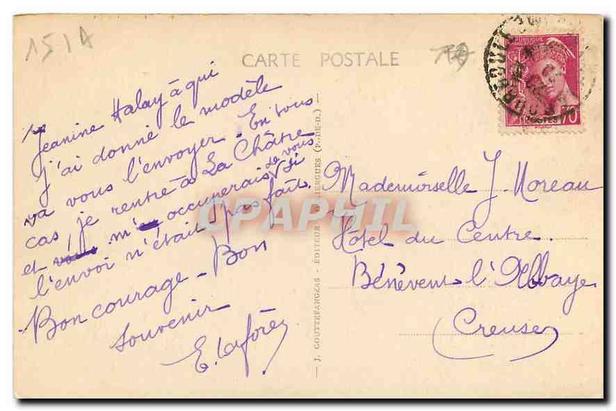 CPA l'Auvergne Vallee de Chaudefour  — Rückseite