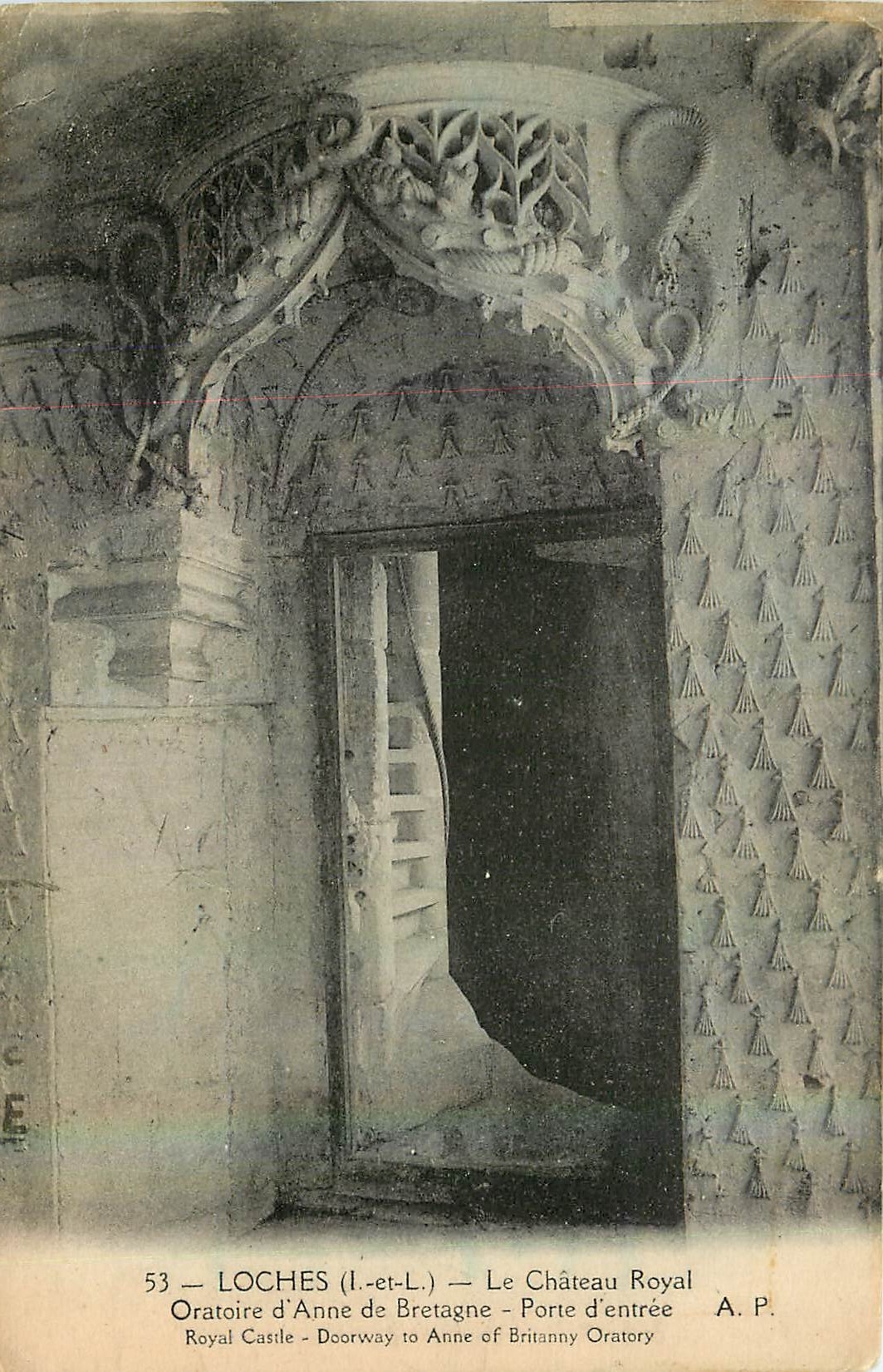 CPA Loches I et L Le Chateau Royal Oratoite d'Anne de Bretagne Porte d'entree 