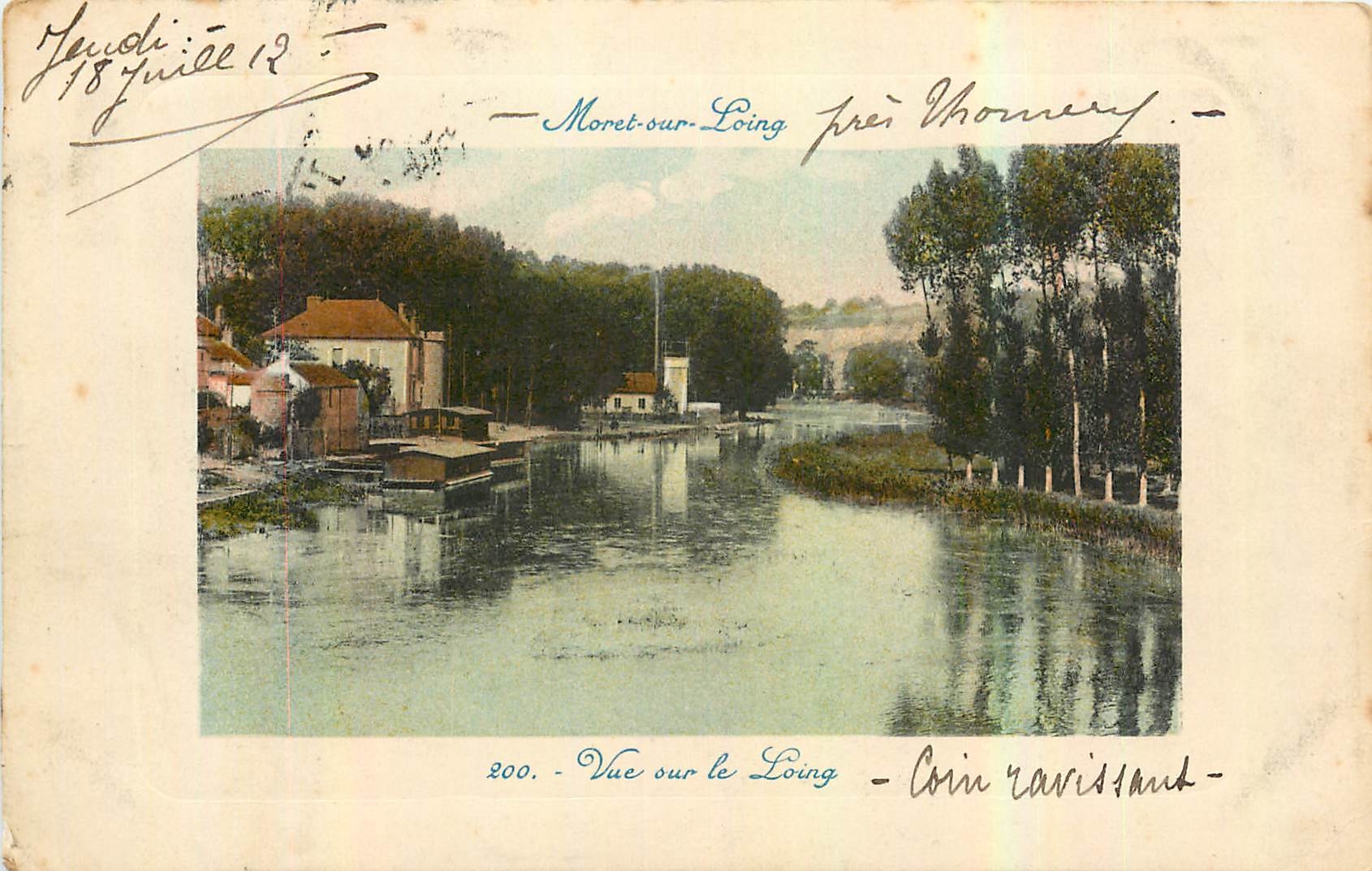 CPA Moret sur Loing Vue sur le Loing 