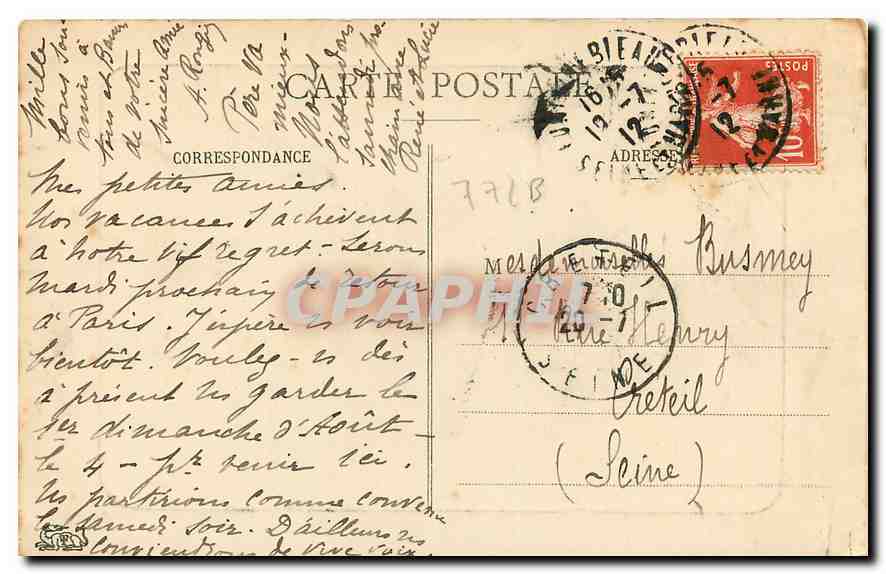 CPA Moret sur Loing Vue sur le Loing  — Verso