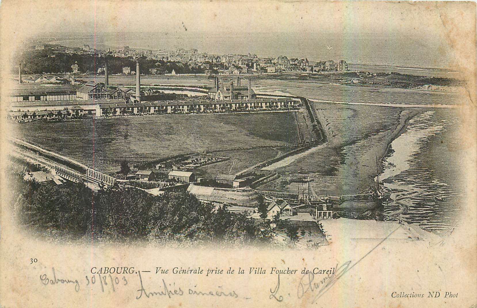 CPA Cabourg Vue generale prise de la Villa Foucher de Careil 
