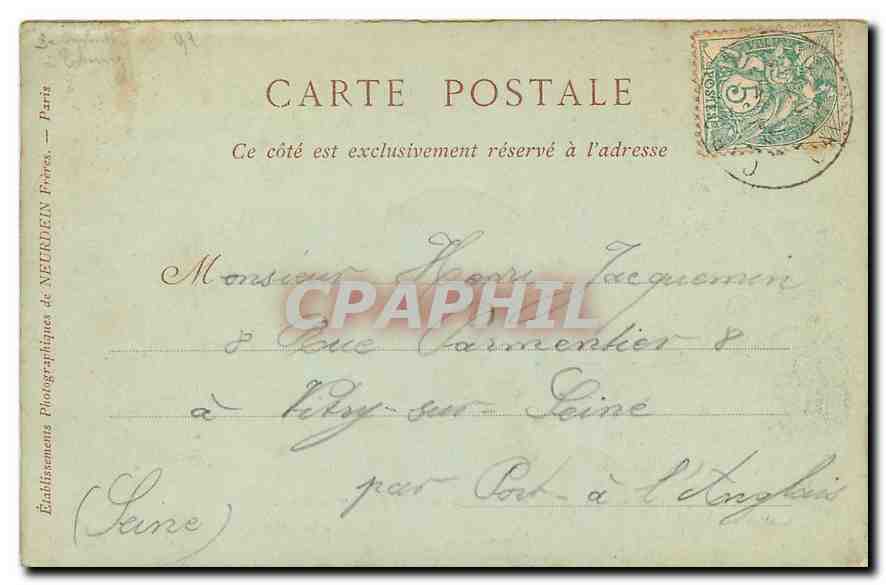 CPA Cabourg Vue generale prise de la Villa Foucher de Careil  — Rückseite