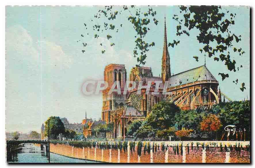 CPA Paris Notre Dame l'Abside Notre Dame Church 
