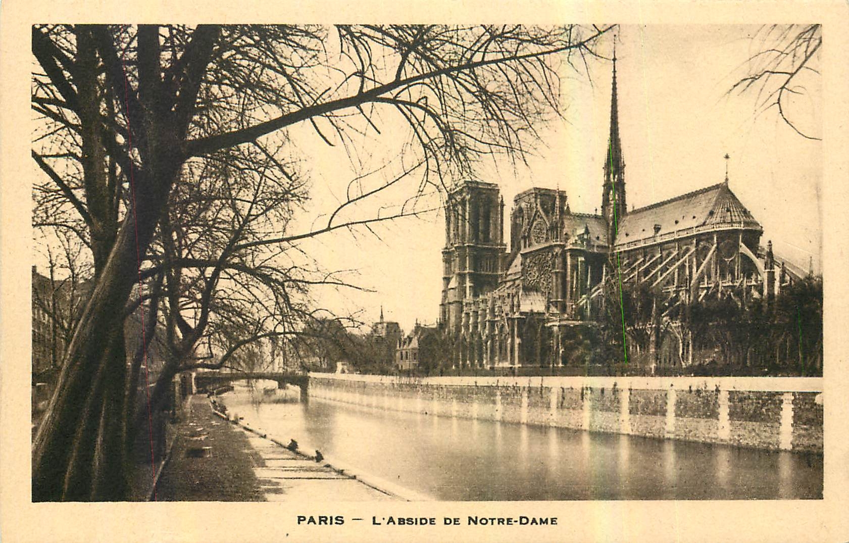 CPA Paris l'Abside de Notre Dame 
