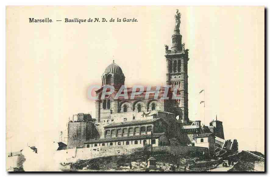 CPA Marseille Basilique de N D de la Garde 