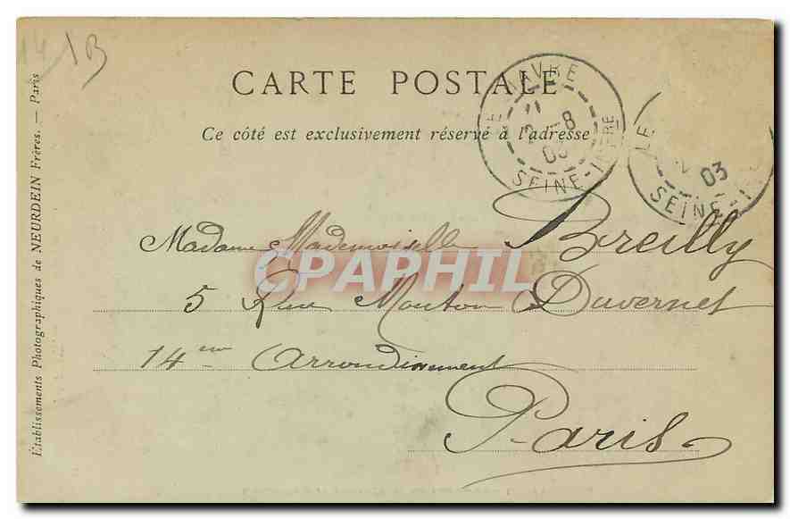 Lisieux — Vieilles Maisons de la Grande-Rue — Librairie-Papeterie A. Ghesté, 10, Rue Paul-Martin — Verso