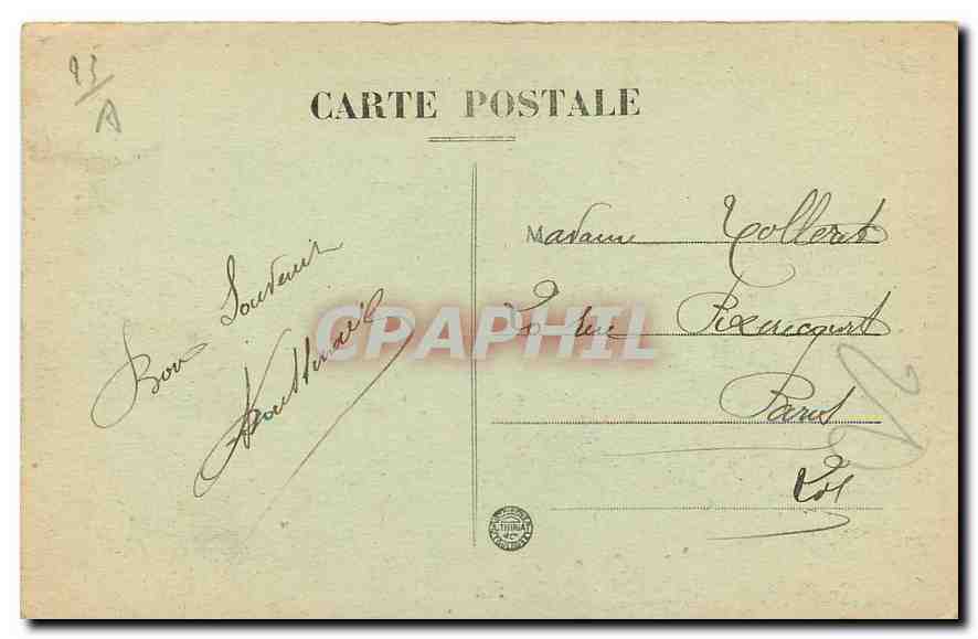 CPA La Creuse Pittoresque Crozant Route d'Eguron et Vallee de la Sedalle  — Rückseite