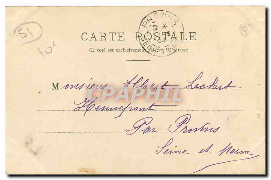 CPA Reims Un coin du Jardin Ecole  — Rückseite