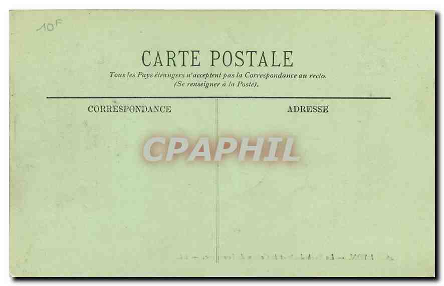 CPA Lyon La Ctahedrale et le Coteau de Fourviere  — Verso