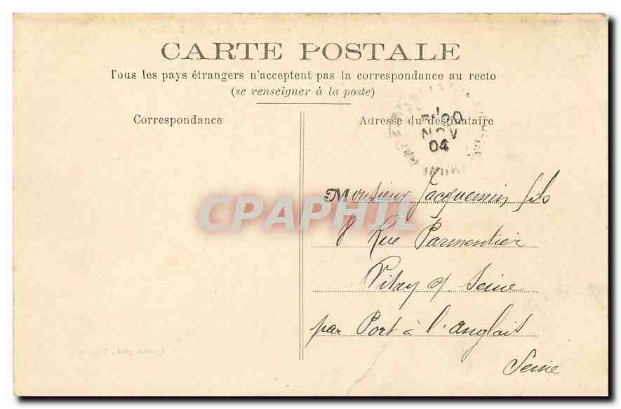 CPA Le Pin La Creuse au pied du rocher St Martin — Rückseite
