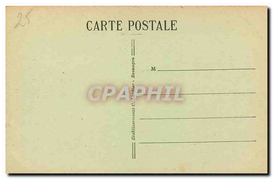 CPA Besancon les Bains Hotel Chassignet Rue Pasteur  — Rückseite