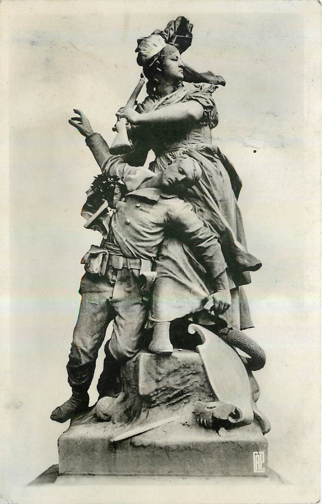 CPA Belfort La Statue Quand Meme oeuvre de Mercie 