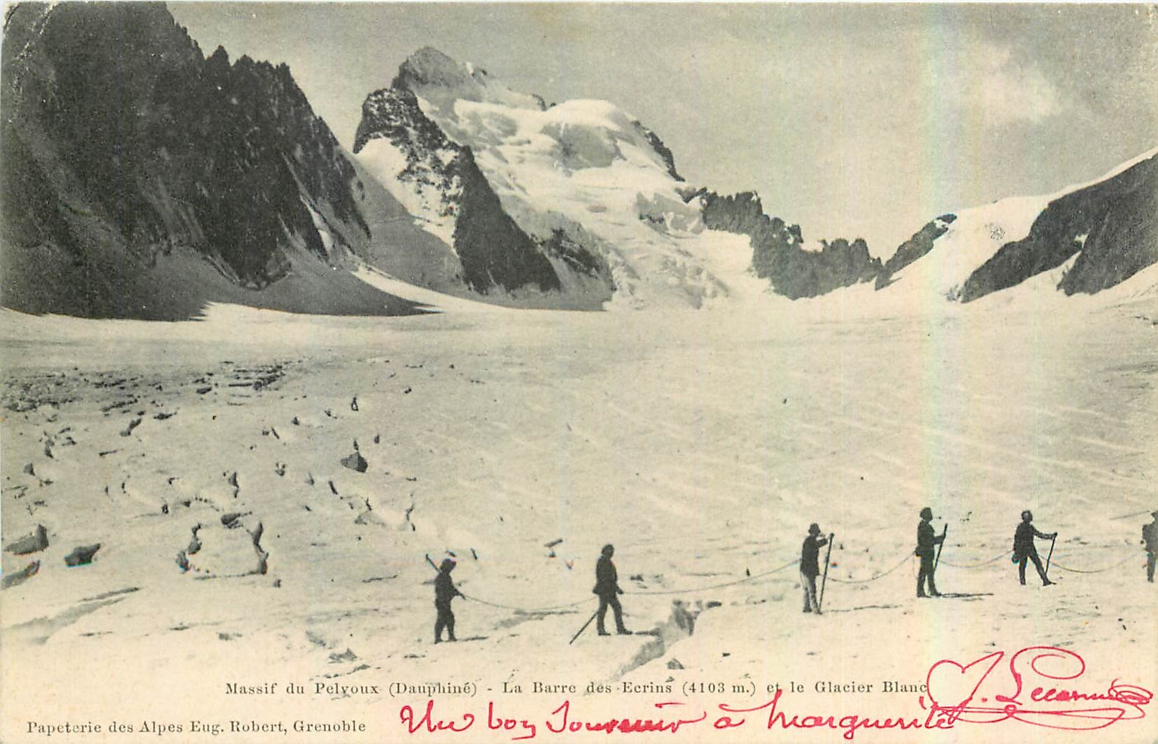 CPA Massif du Pelvoux Dauphine La Barre des Ecrins et le Glacier Blanc 