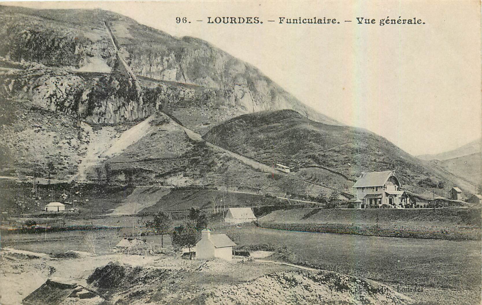 CPA Lourdes Funiculaire Vue generale 