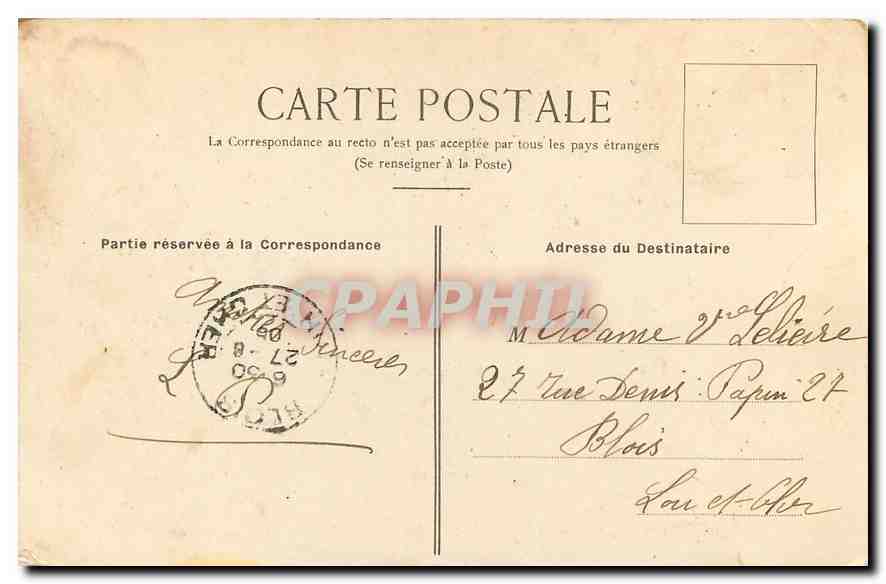 CPA Orleans Place Gambetta Enfants — Verso