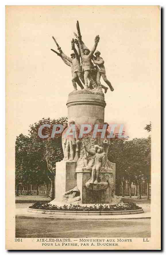 CPA Aix les Bains Monument aux Morts pour la Patrie par A Boucher 