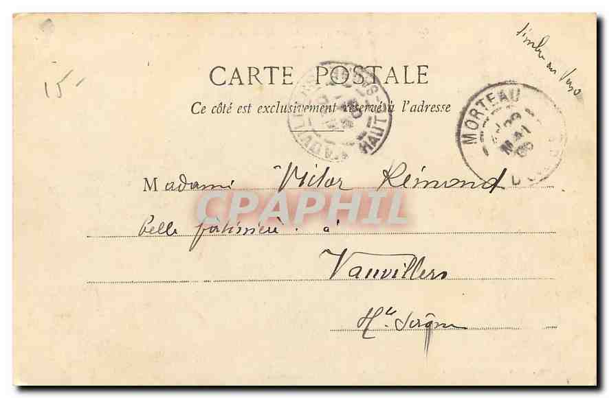 CPA La Franche Comte Pittoresque Sur la Route de Morteau a Pontarlier Entre Roches  — Rückseite