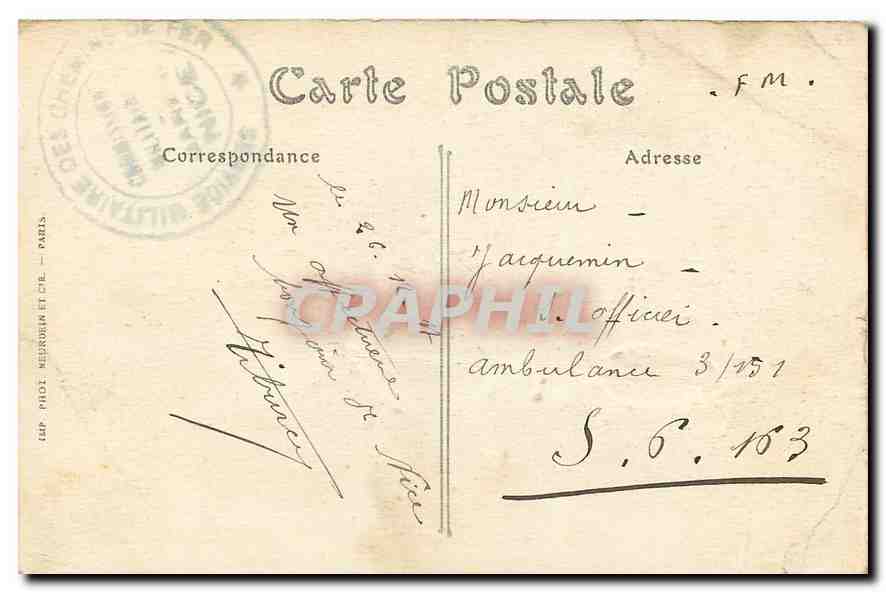 CPA Nice Alpes Maritimes Le Casino Municipal et la Grotte du Jardin Public  — Rückseite