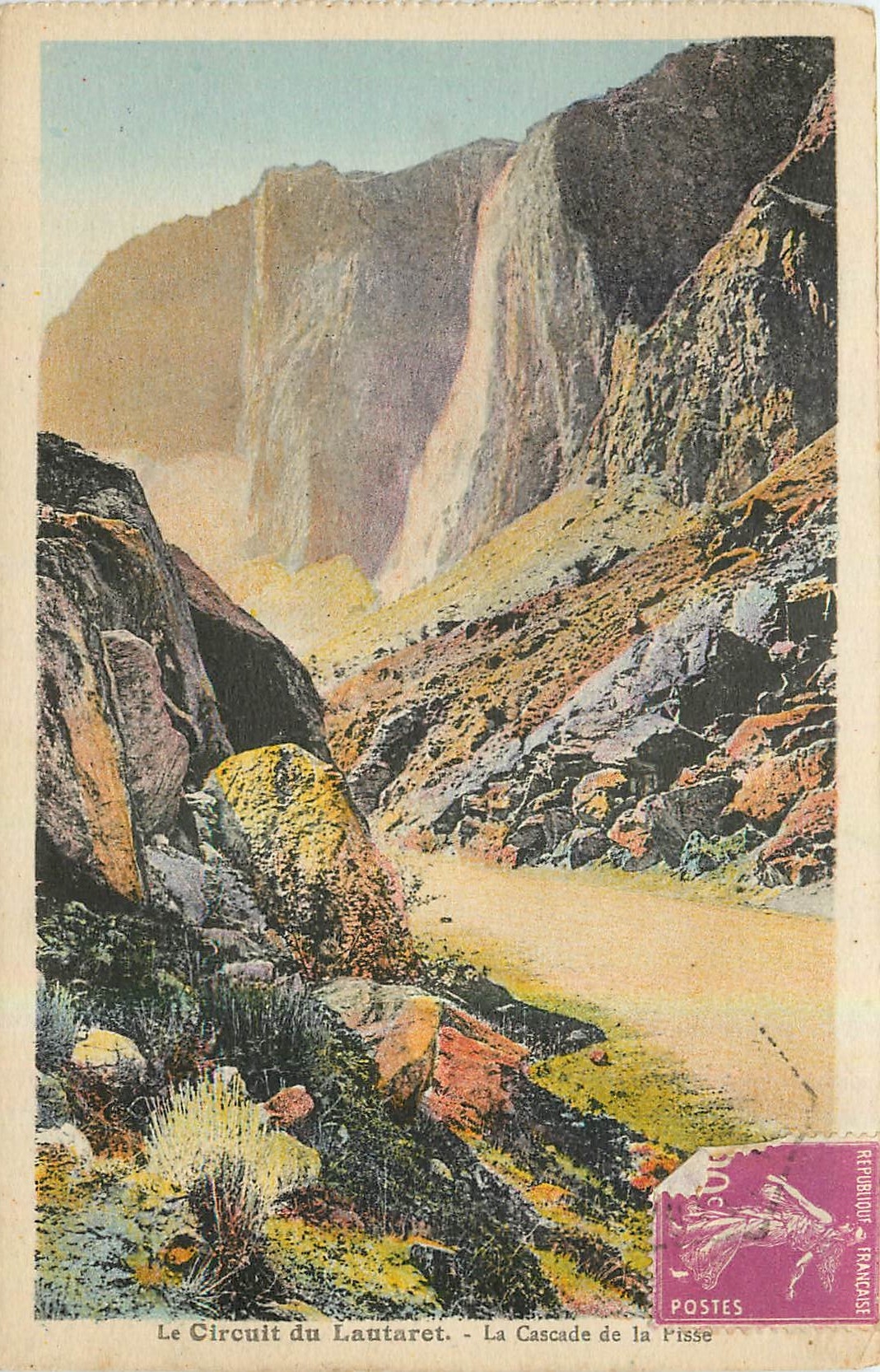 CPA Le Circuit du Lautaret La Cascade de la Pisse 