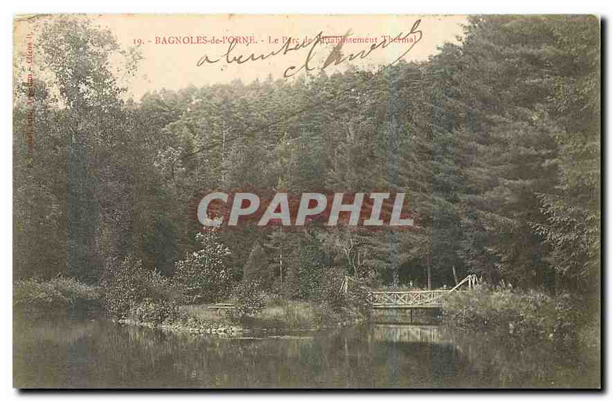 CPA Bagnoles de Porne Le Parc de l'Etablissement Thermal 