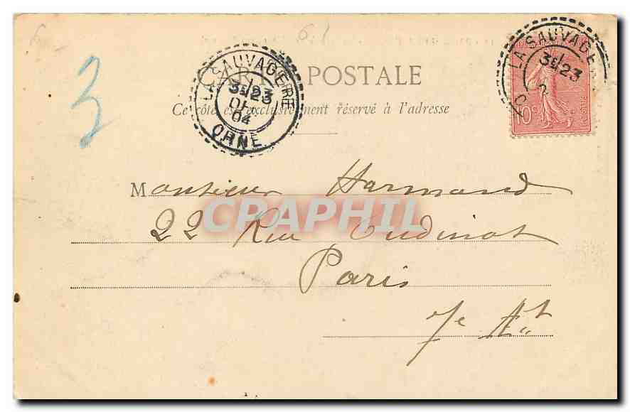CPA Bagnoles de Porne Le Parc de l'Etablissement Thermal  — Rückseite