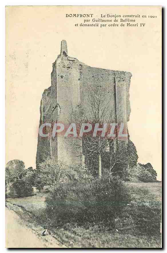CPA Domfront Le Donjon construit en 1001 par Guillaume de Belleme et demantele par ordre de Henri IV