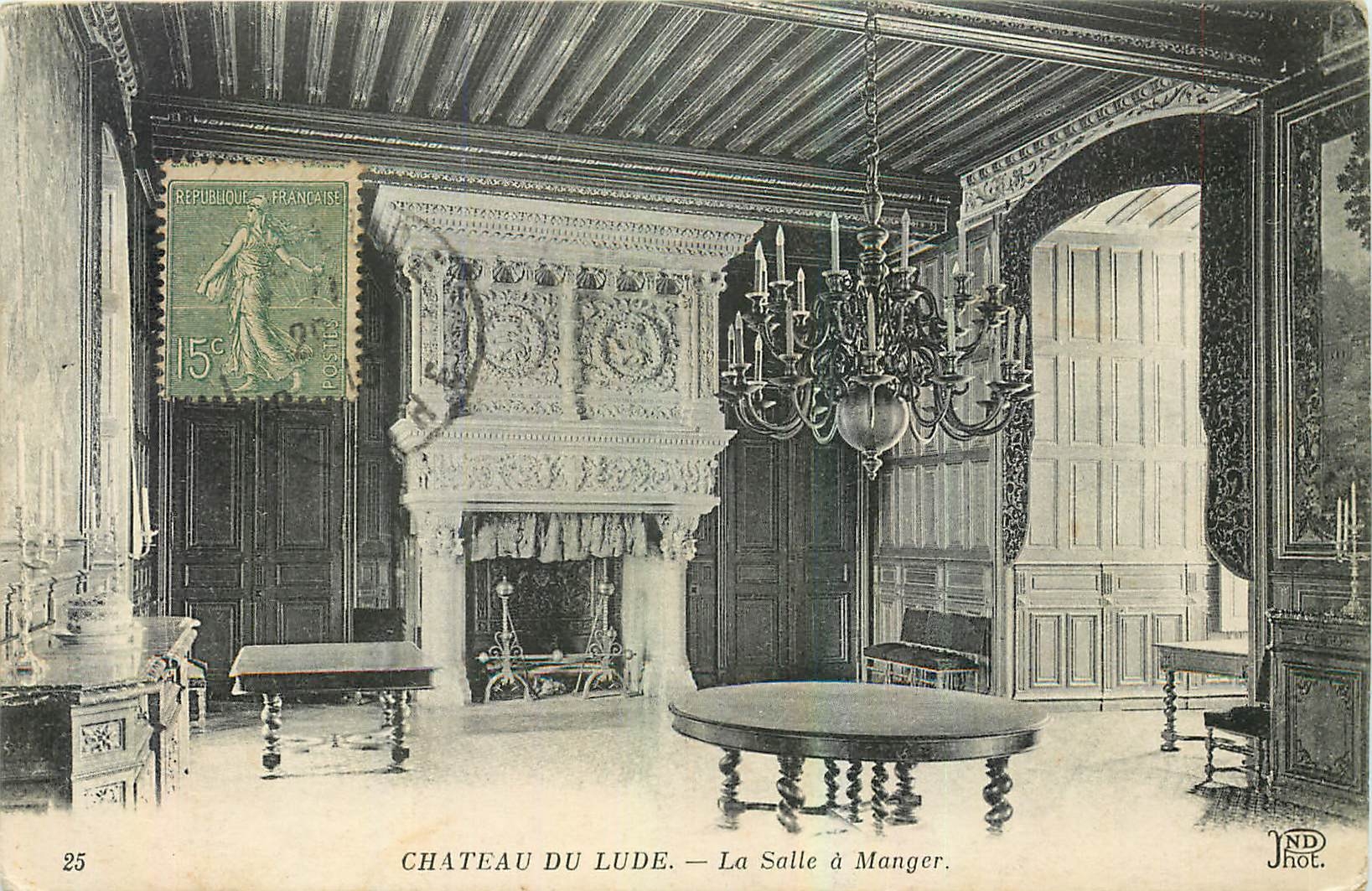 CPA Chateau du Lude La Salle a manger 