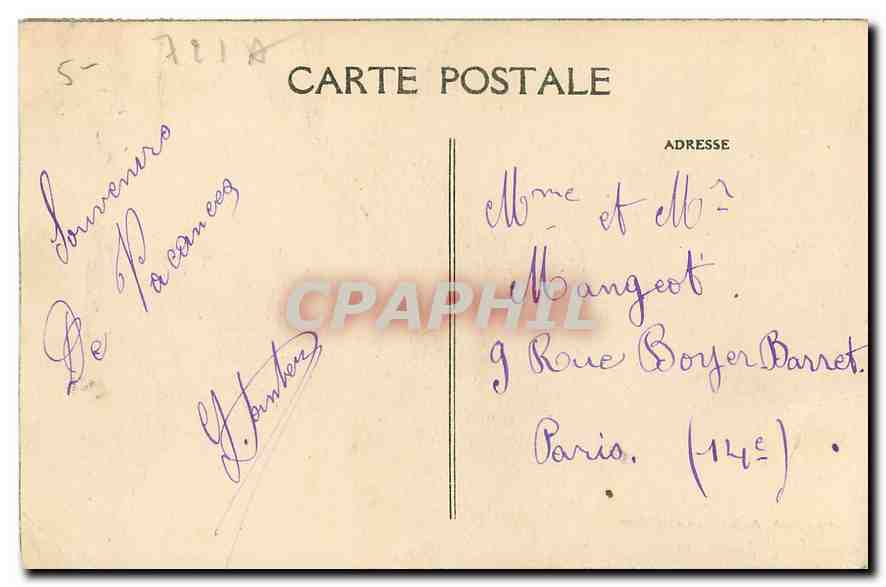 CPA Chateau de Bonnetable Salle des Gardes  — Rückseite