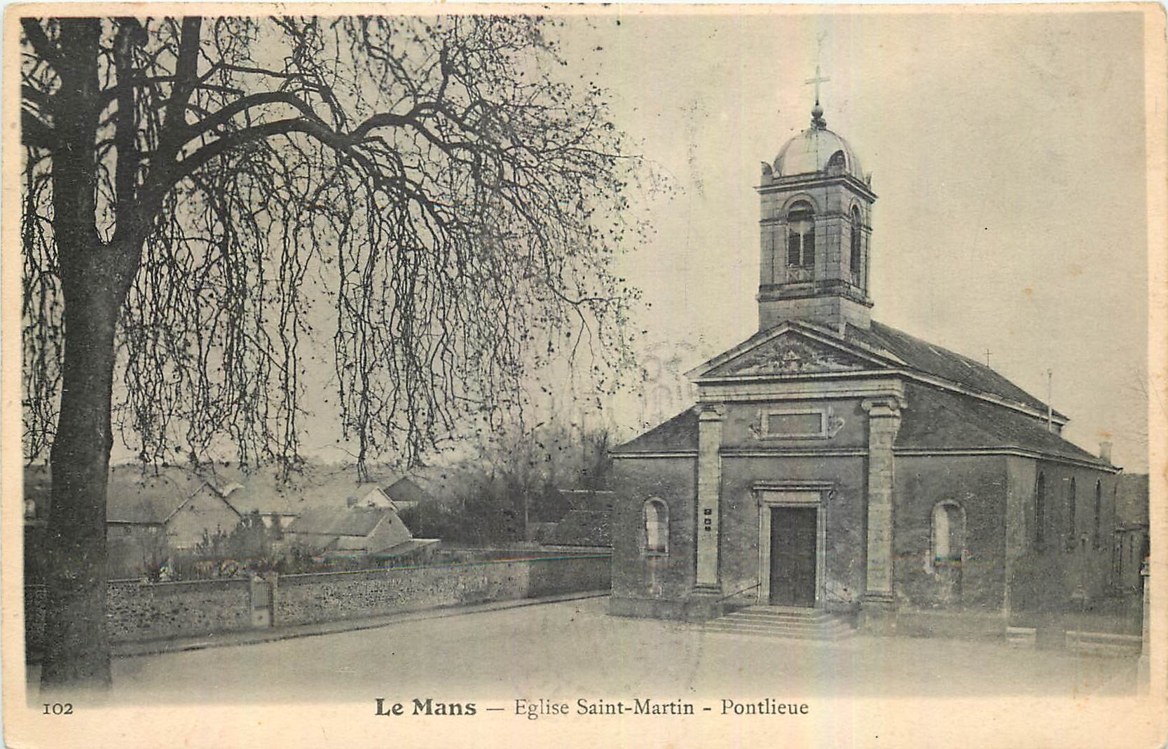 CPA Le Mans Eglise Saint Martin Pontlieue 