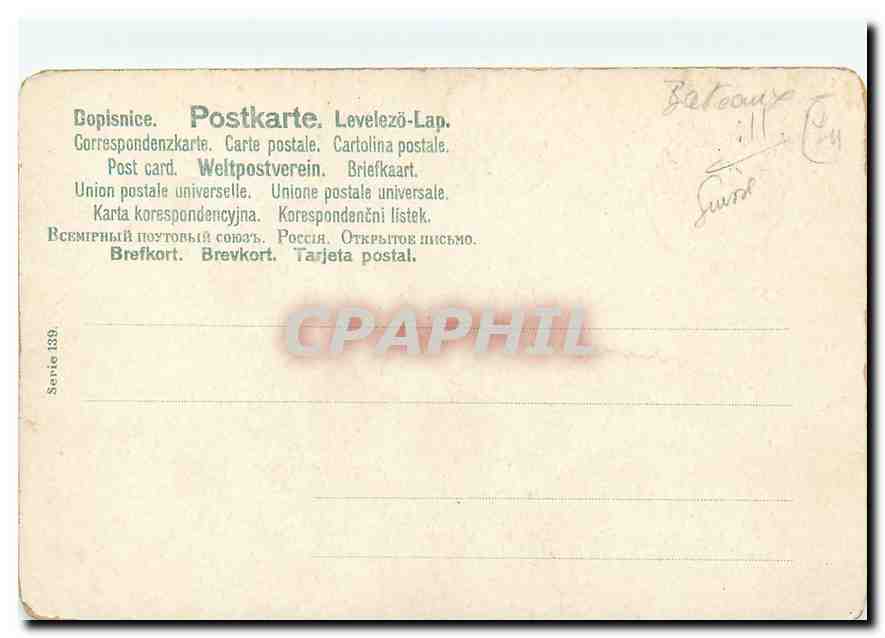 CPA Bateau — Back