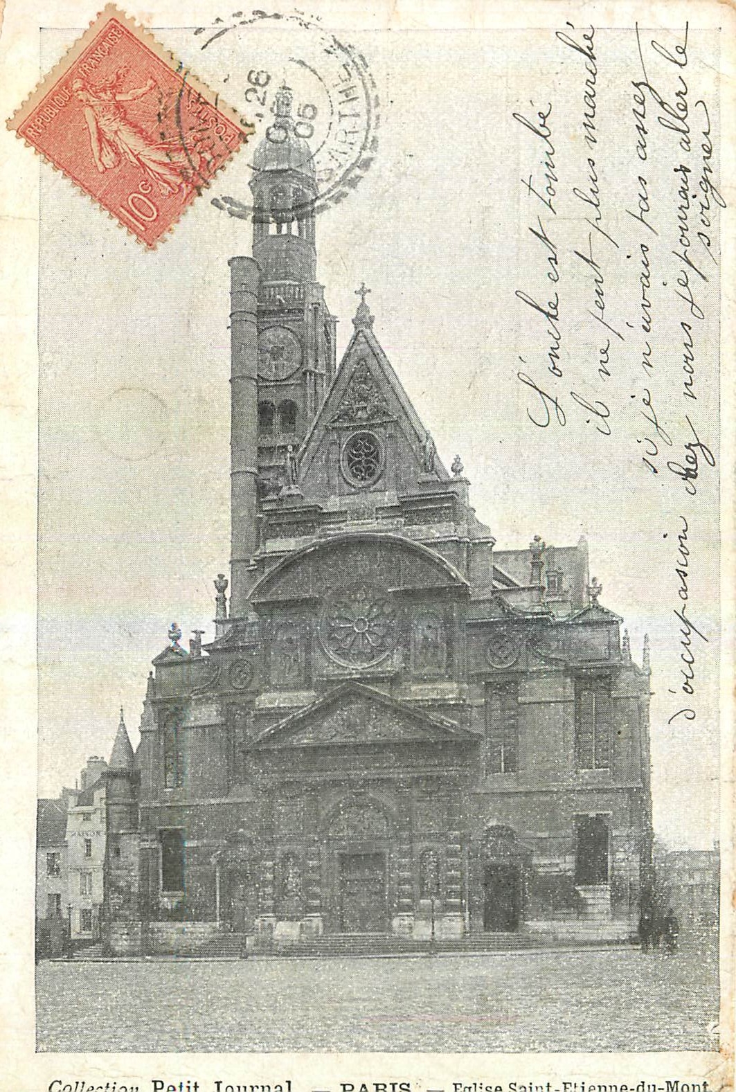 CPA Collection Petit Journal Paris Eglise Saint Etienne du Mont 